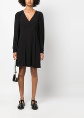 Tommy Hilfiger puff-sleeve V-neck flared dress