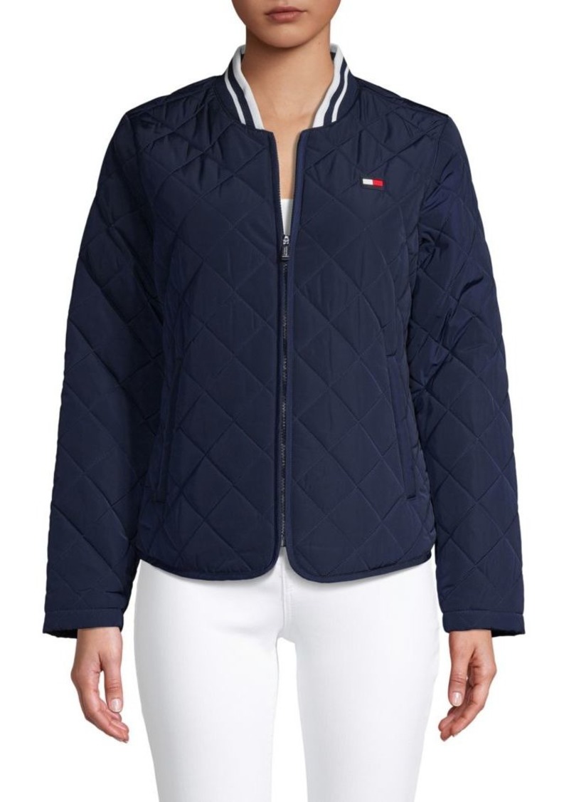 tommy hilfiger sport quilted bomber zip jacket