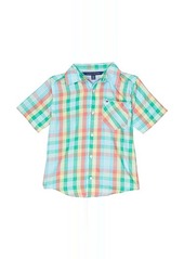 Tommy Hilfiger Short Sleeve Bright Plaid Shirt (Big Kids)