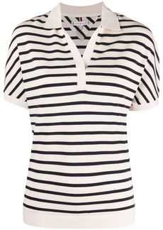 Tommy Hilfiger striped split-neck T-shirt