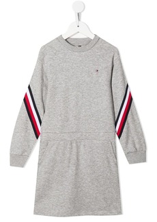 Tommy Hilfiger striped-trim sweatshirt dress