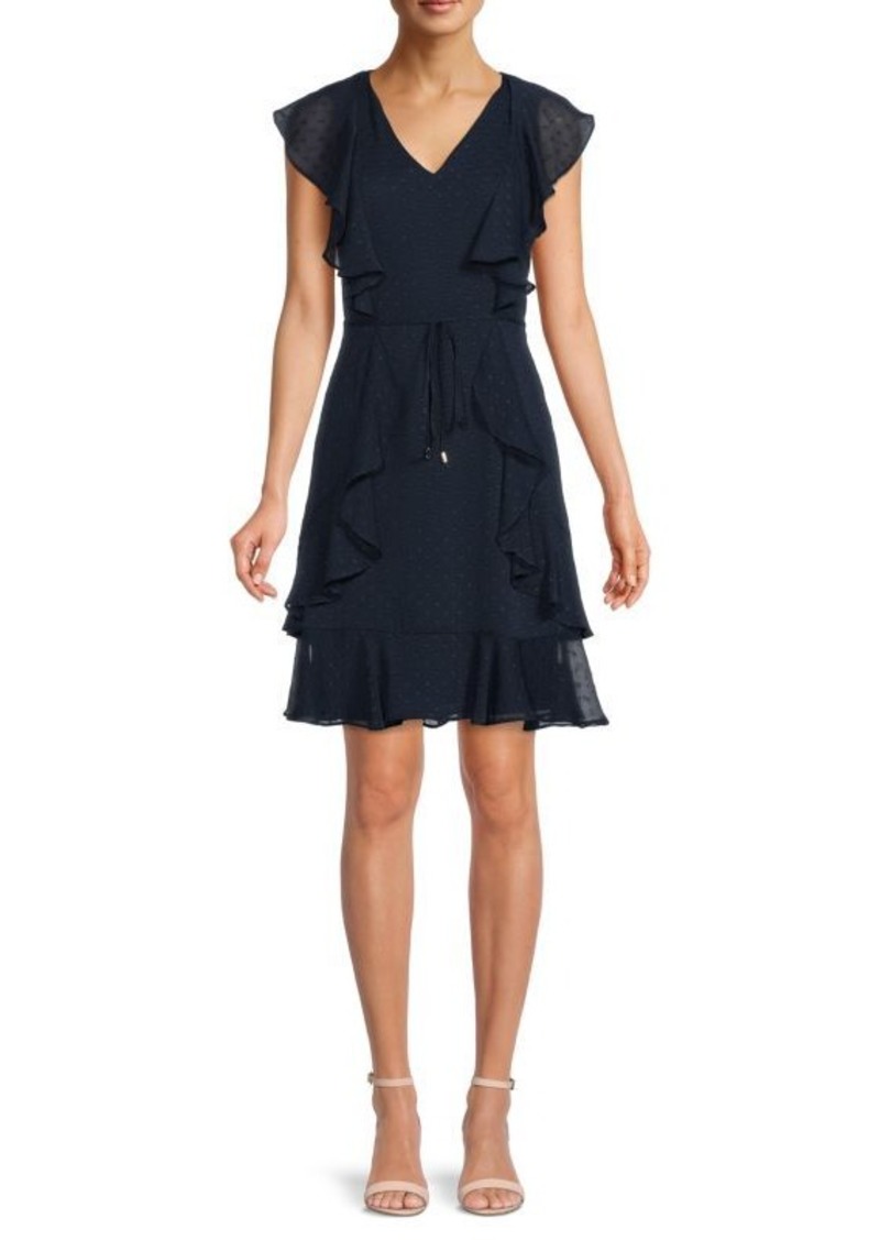 Tommy Hilfiger Plaid Twofer Dress in Black