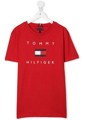 Tommy Hilfiger TEEN logo-print short-sleeved T-shirt