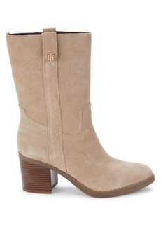 Tommy Hilfiger Theal Block Heel Suede Ankle Boots
