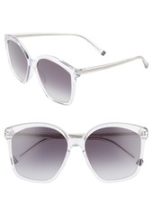 Tommy Hilfiger 57mm Gradient Sunglasses in Crystal/Dkgrey Gradient at Nordstrom