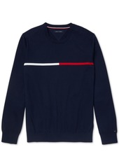 Tommy Hilfiger Adaptive Men's Logo Sweater with Velcro Shoulder Closures