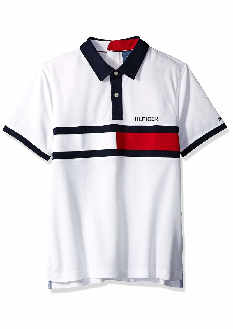 Tommy Hilfiger Mens Adaptive T Shirt with Magnetic-Buttons at Shoulders 