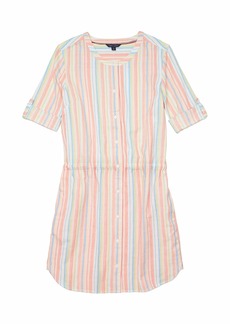 Tommy Hilfiger Adaptive Women's Shirtdress with Magnetic Closure Shell Pink/Multi MD
