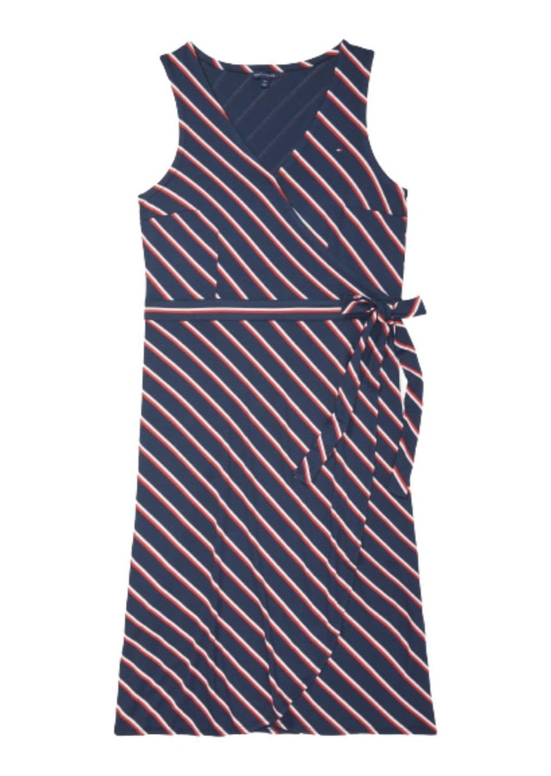 Tommy Hilfiger Adaptive Womens Women's Wrap with Tie Front Dress   US