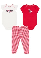 Tommy Hilfiger Baby Girls Signature Bodysuits and Pants, 3 Piece Set