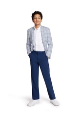 Tommy Hilfiger Big Boys Modern-Fit Stretch Multi Windowpane Sport Coat - Silver