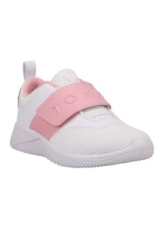 Tommy Hilfiger Little Girls Cadet Strap 2.0 Sneaker - White, Pink