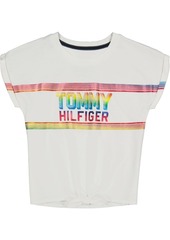 Tommy Hilfiger Big Girls Rainbow Stripe T-shirt