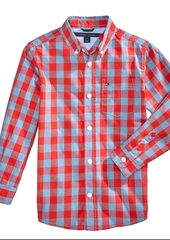 Tommy Hilfiger Little Boys Box-Plaid Cotton Shirt