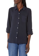 Tommy Hilfiger Button-Down Shirts for Women Casual Tops Sky CAPT XL