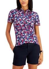 Tommy Hilfiger Cotton Floral-Print Puff-Sleeve Polo
