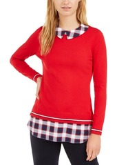 Tommy Hilfiger Cotton Layered-Look Sweater