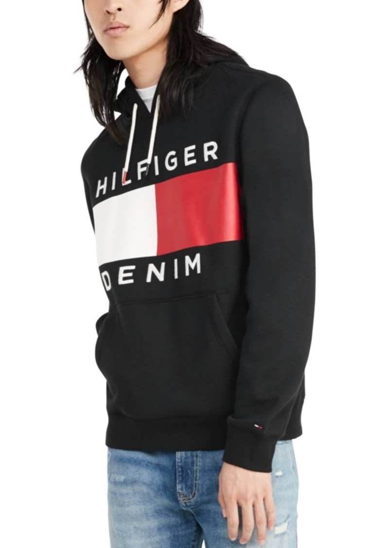 tommy hilfiger brooks logo print hoodie