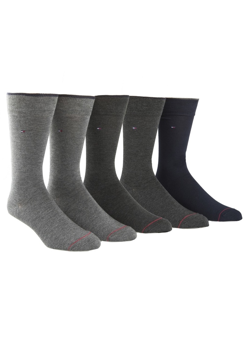 Tommy Hilfiger 5-Pack Dress Socks, Assorted Colors - Navy/Grey Assorted