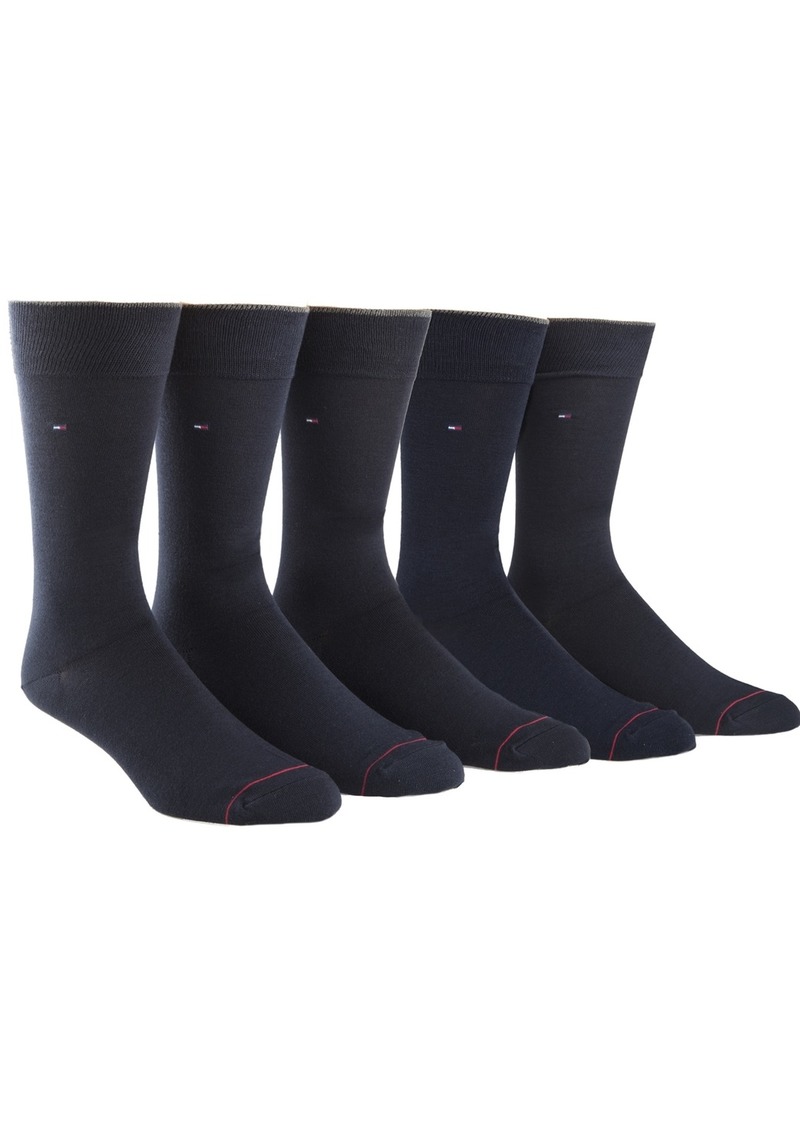 Tommy Hilfiger 5-Pack Dress Socks, Assorted Colors - Navy