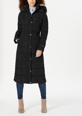 Tommy Hilfiger Faux-Fur-Trim Hooded Maxi Puffer Coat