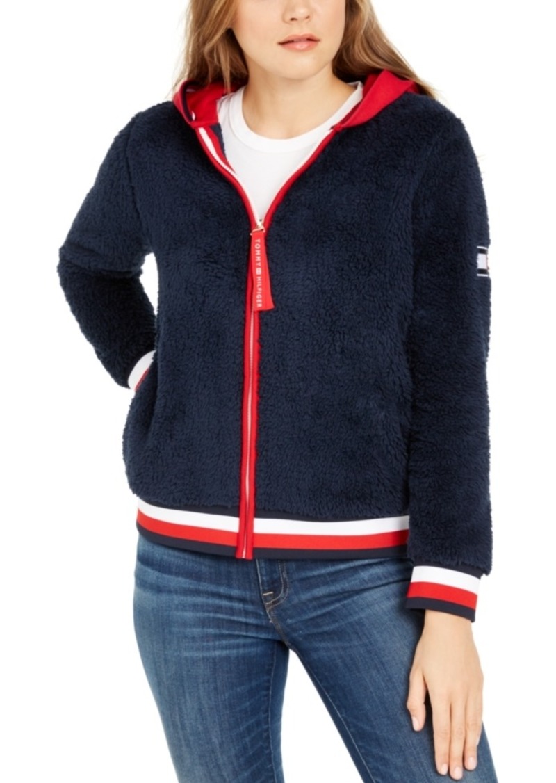 sherpa hoodie tommy hilfiger