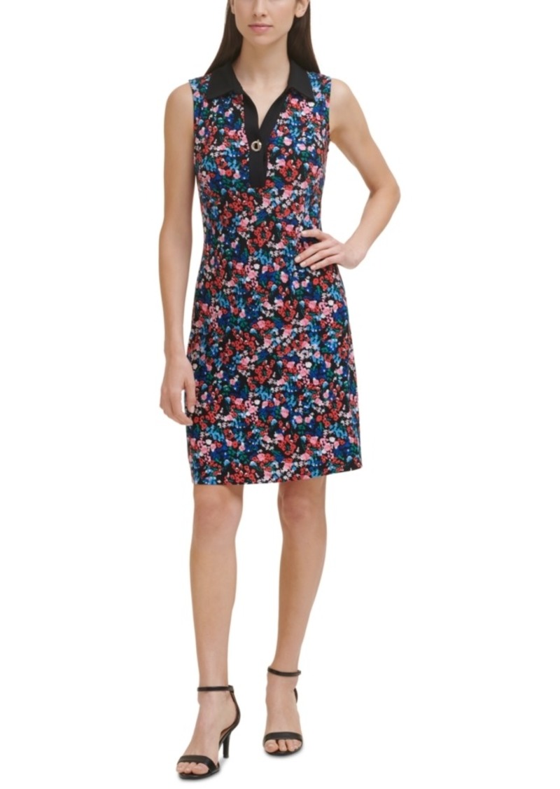 Tommy Hilfiger Hilfiger Floral-Print Polo Jersey Dress Dresses