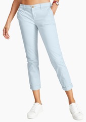 Tommy Hilfiger Women's Th Flex Hampton Cuffed Chino Straight-Leg Pants, Created for Macy's - Ballerina Pink