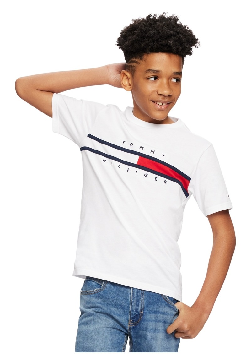 Tommy Hilfiger Toddler and Little Boy Tommy New Signature Tee - White