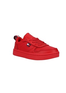 Tommy Hilfiger Big Boys Cade Court Low Lace Up Sneaker - Red