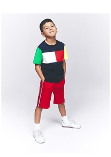 Tommy Hilfiger Little Boys Signature Stripe Pull-On Shorts - Tommy Red