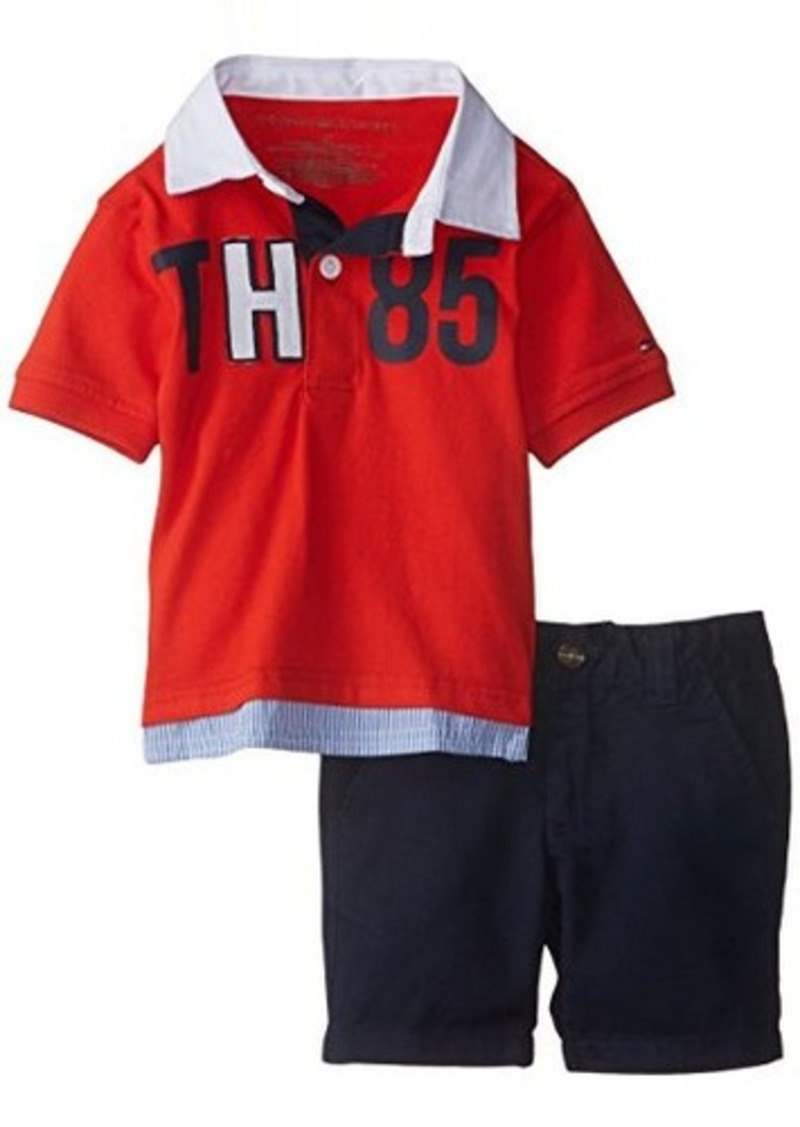 Tommy Hilfiger Tommy Hilfiger Little Boys' TH85 Short Sleeve Rugby Polo ...