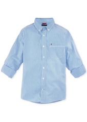 Tommy Hilfiger Toddler and Little Boys Tommy Striped Button-Down Shirt - Strong Blue