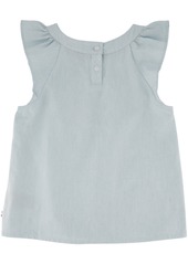 Tommy Hilfiger Little Girls Short Sleeve Denim Top - Open Blue