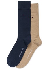 Tommy Hilfiger Men's 2-Pk. Solid Dress Socks - Navy Asst