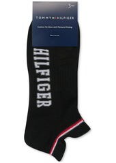 Tommy Hilfiger Men's 3-Pk. Logo Double Tab Cushioned No-Show Socks - Black Asst