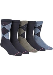 Tommy Hilfiger Men's 5-Pk. Argyle Premium Crew Socks - Black