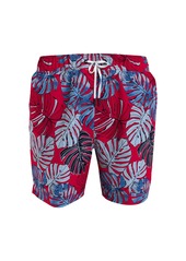 Tommy Hilfiger Men's Standard 7” Printed Logo Swim Trunks with UV Protection Apple RED XL