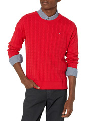 Tommy Hilfiger Men's Adaptive Cable Knit Sweater with Closures at Shoulders  S