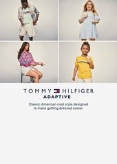 Tommy Hilfiger Men's Adaptive Quarter Zip Solid Sweater with Zipper Closure Denim HTR