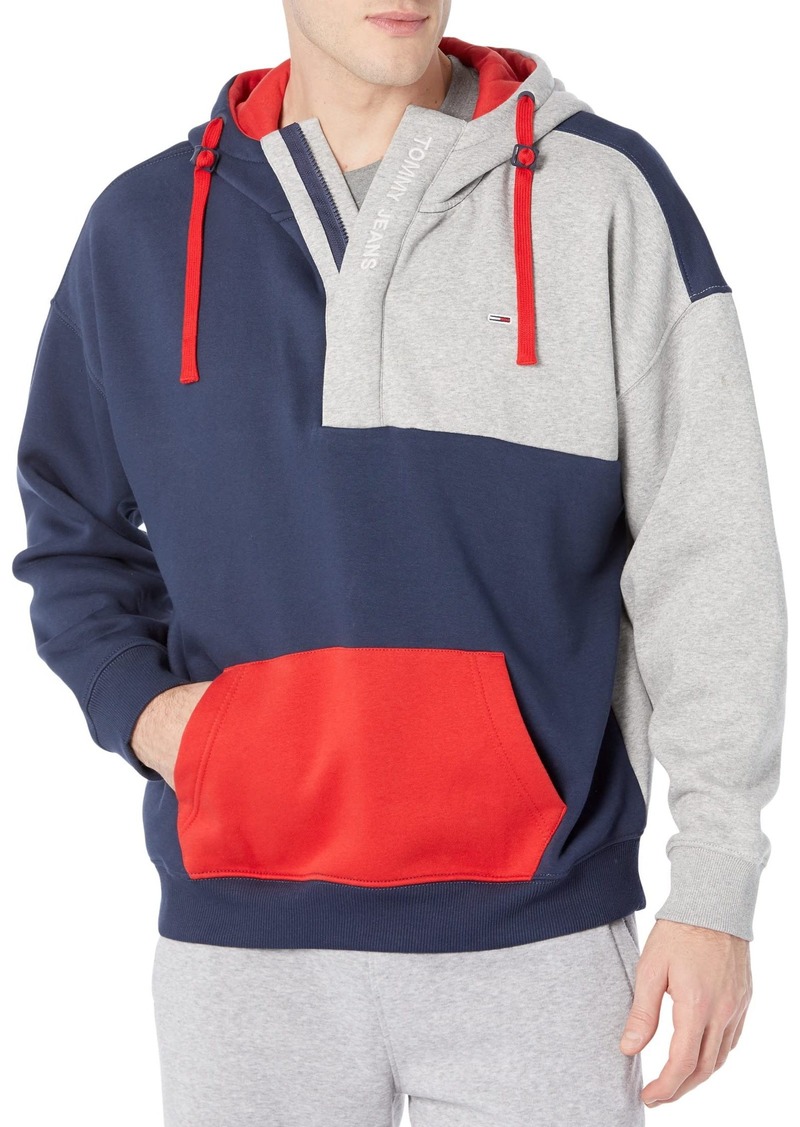 Tommy Hilfiger Men's Adaptive Colorblock Hoodie with Zipper Closure