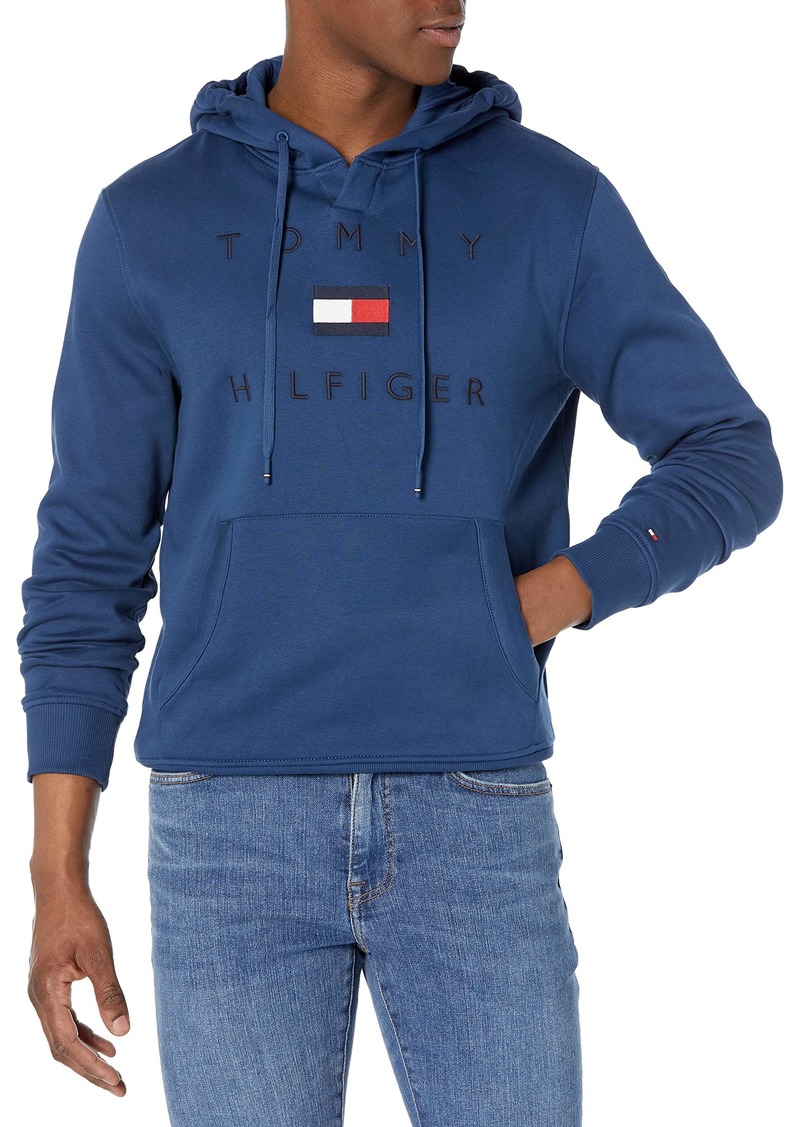 Tommy Hilfiger Mens Adaptive Flag Popover Hoodie Sweatshirt   US