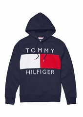 Tommy Hilfiger Men's Adaptive Hoodie with Magnetic Buttons Sky Captain-PT LG
