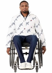 Tommy Hilfiger Men's Adaptive Insulated Jacket with Magnetic Zipper Bright White-PT/Multi SM