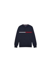 Tommy Hilfiger Men's Adaptive Logo Stripe Sweater  XS