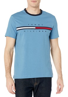 Tommy Hilfiger Men's Adaptive Logo Stripe T-Shirt  L