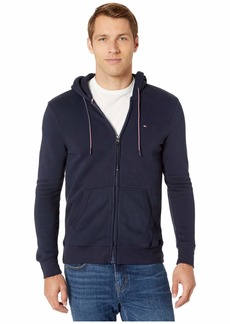 Tommy Hilfiger Men's Adaptive Plain Hoodie Sweatshirt with Magnetic Zipper Navy blazer