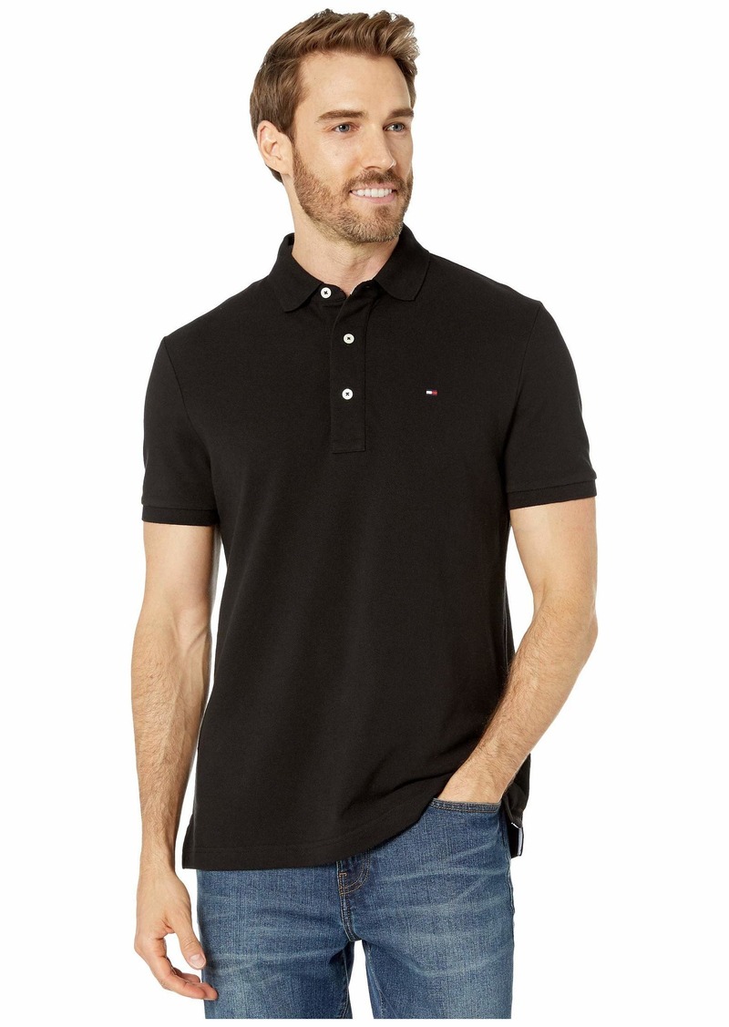 Tommy Hilfiger Men's Adaptive Short Sleeve Polo Shirt with Magnetic Buttons in Custom Fit