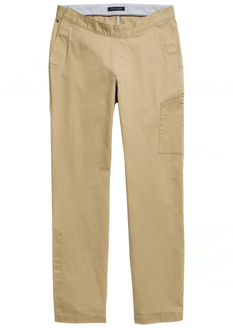 Tommy Hilfiger Men's Adaptive Seated Fit Chino Pants with Elastic Waist and Adjustable Closure vintage khaki