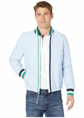 Tommy Hilfiger Men's Adaptive Tennis Bomber Jacket with Magnetic Zipper collection Blue
